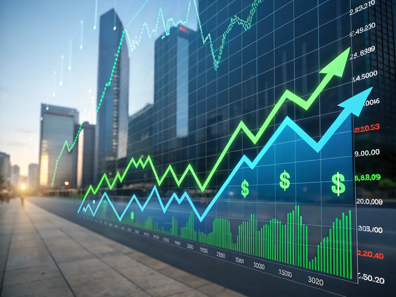 A dynamic graph showing high volatility and potential for high returns, representing a high-risk, high-reward investment strategy.